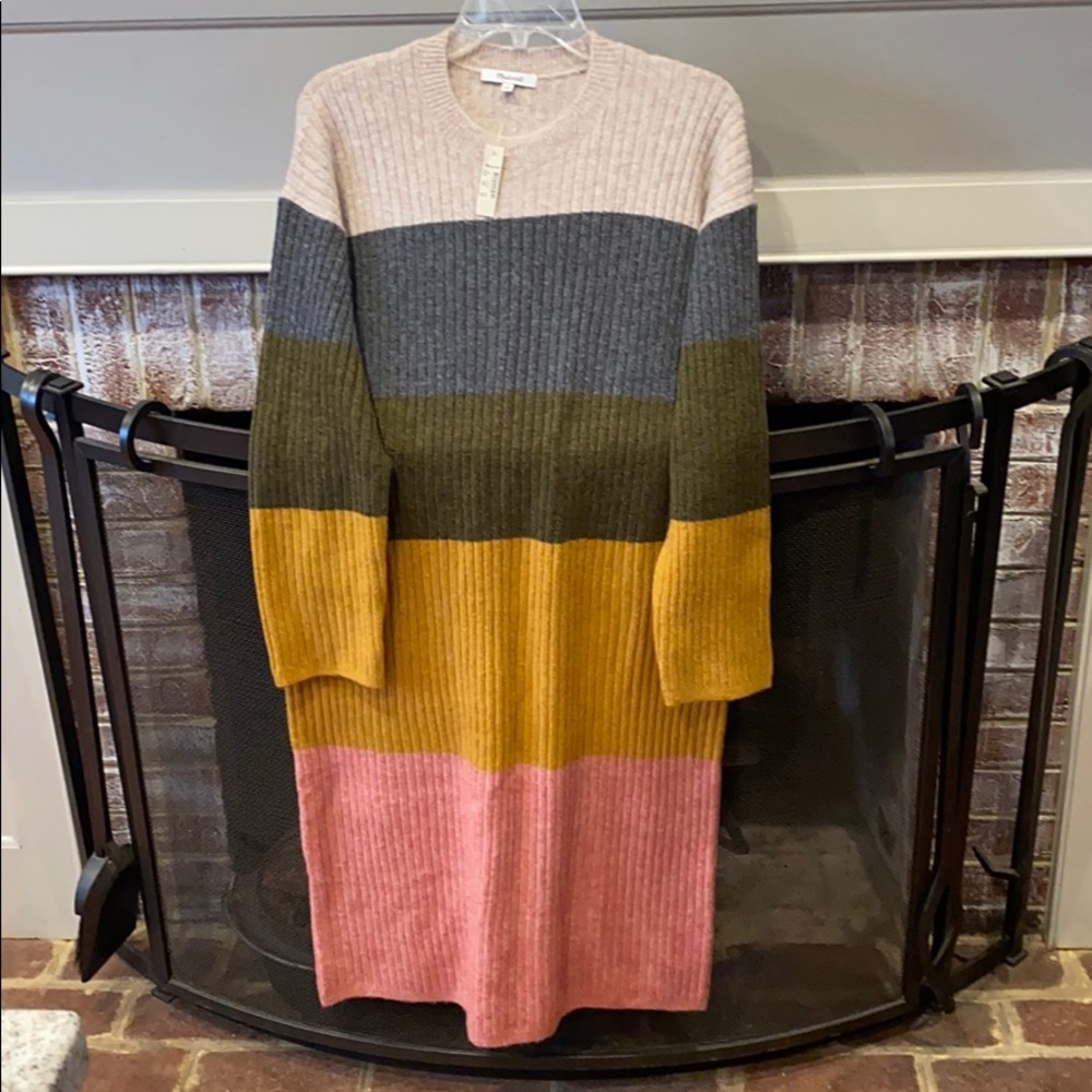 Lds Madewell wool blend sweater dress sz M.